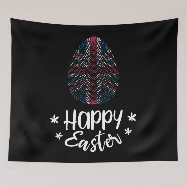 Item preview, Happy Easter and Easter egg with United Kingdom flag designed and sold by sashica.