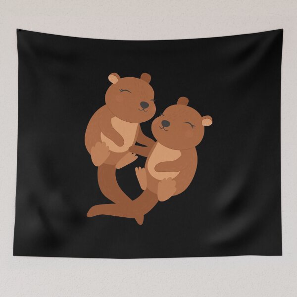 Item preview, Significant Otters - Otters holding hands designed and sold by Mateusz Majcherek.