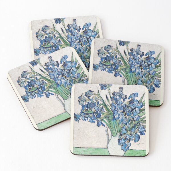 Artikelvorschau, Vincent van Gogh – Schwertlilien, Leggings, Schreibtischunterlagen, Mousse-Unterlage, Schürzen, Uhren, Kissenbezüge entworfen und verkauft von Suzana Djordjevic.