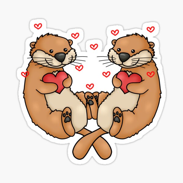 Artikel-Vorschau von Bedeutende Otter - Otter halten sich an den Händen, designt und verkauft von Mateusz Majcherek.