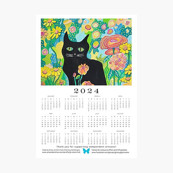 2024 Kitty Calendar, 2024 Cats Monthly Wall Calendar, Cute Kitten Hangable  Calendar Wall Art Calendar Planner Gag Gifts For Cats Lover