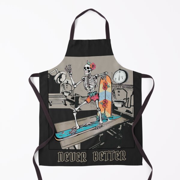 Item preview, surfer skeleton at the Morgue Halloween graphic designed and sold by AnneGrayArt.