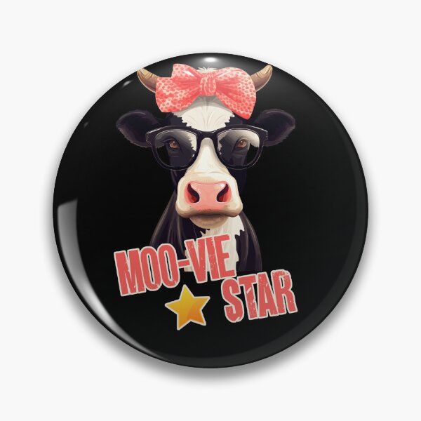 Item preview, Moo-vie Star - Cartoon Cow With Golden Star designed and sold by sbachstroem.
