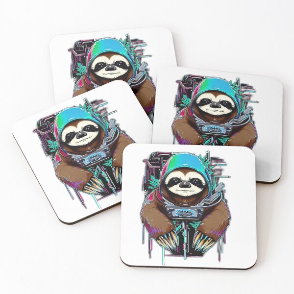 Item preview, CyberPunk Hip Hop Sloth  designed and sold by obviouslogic.