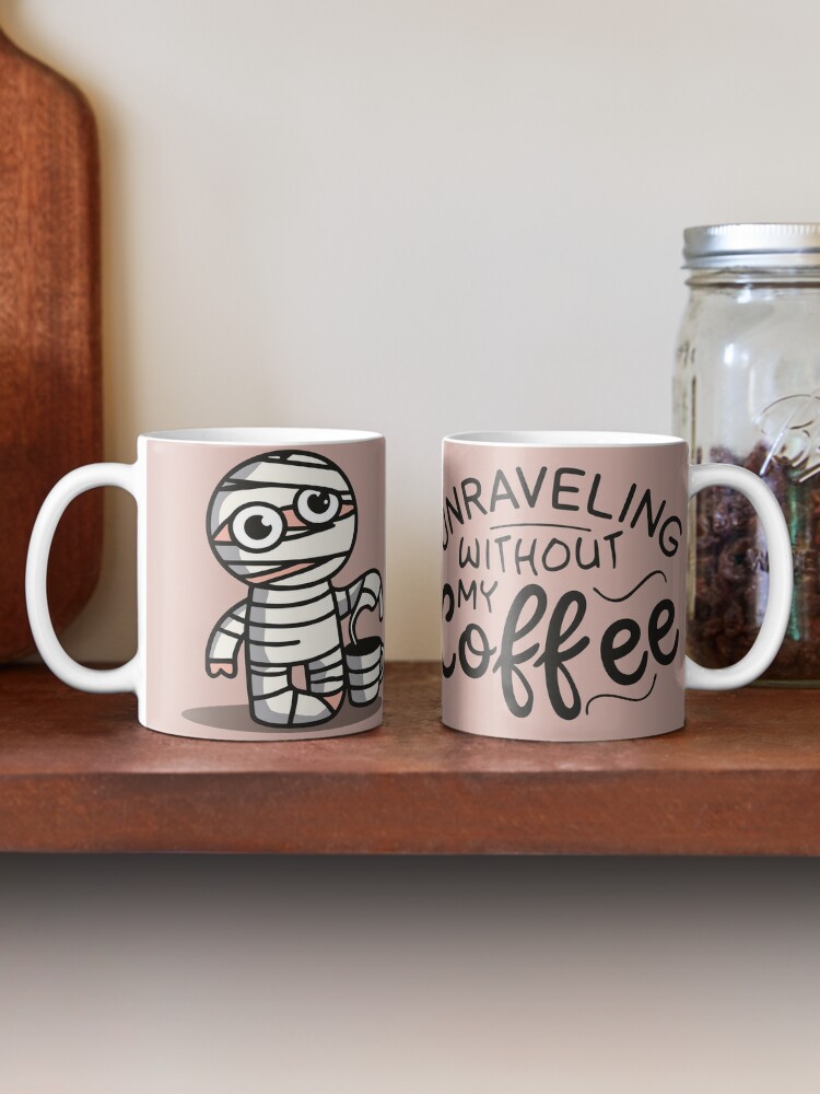 Thumbnail 2 of 6, Coffee Mug, Mummy's Coffee Crisis - Unraveling Without My Brew designed and sold by OhPeachPosh.