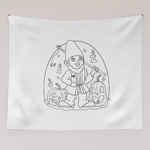Item preview, DIY Color Me Halloween Gnome designed and sold by joyandart31.