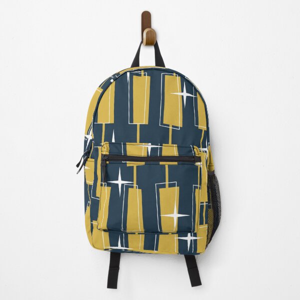 Item preview, Retro Mid Century Atomic Blocks Navy, Mustard designed and sold by trdstudio.