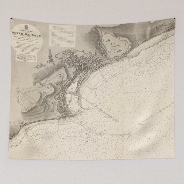 Item preview, Vintage Map of Dover Harbor UK (1910) designed and sold by BravuraMedia.