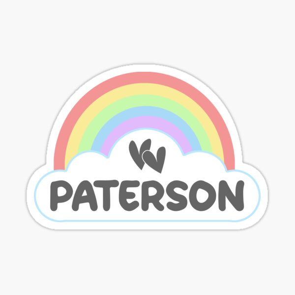 Vista previa del artículo con la obra «Arco iris del orgullo gay de Paterson - LGBTQIA», diseñado y vendido por prideparadise.