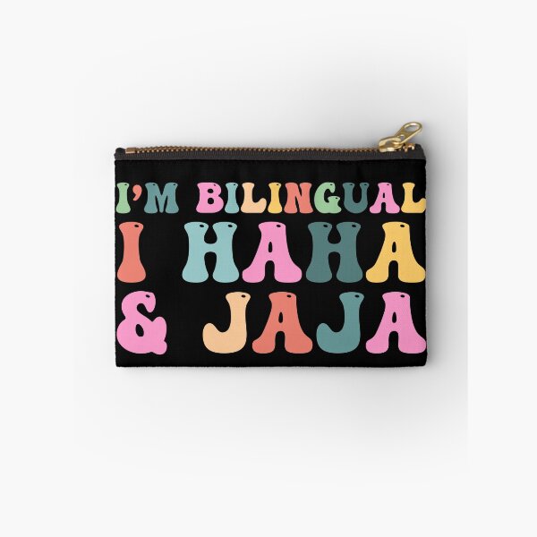 Aperçu de l'œuvre Je suis bilingue, Haha et Jaja, professeur d'espagnol sarcastique créée et vendue par Amineharoni.