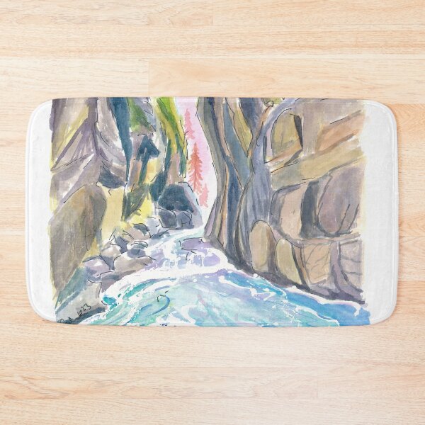 Item preview, Partnach Gorge Scene with Roaring Water of Wild Stream designed and sold by artshop77.