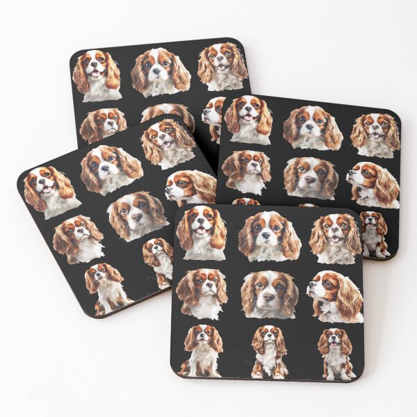 Item preview, Ensemble of Elegance: Nine Cavalier King Charles Spaniels designed and sold by SAS-Designer.