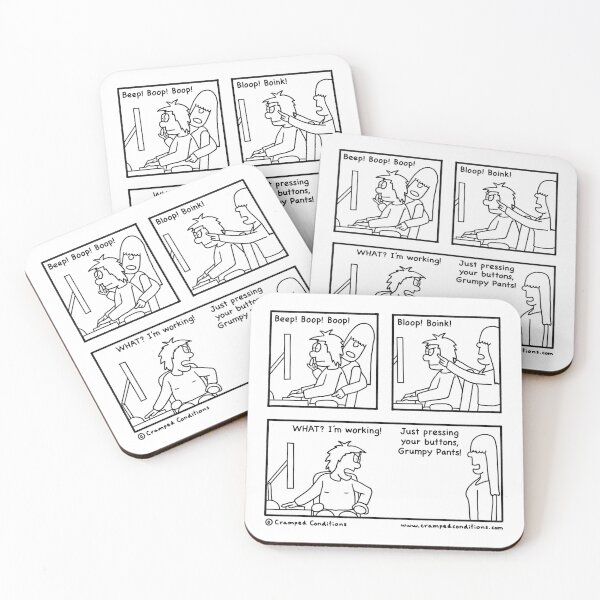 Item preview, Pressing buttons designed and sold by Cramped Conditions.