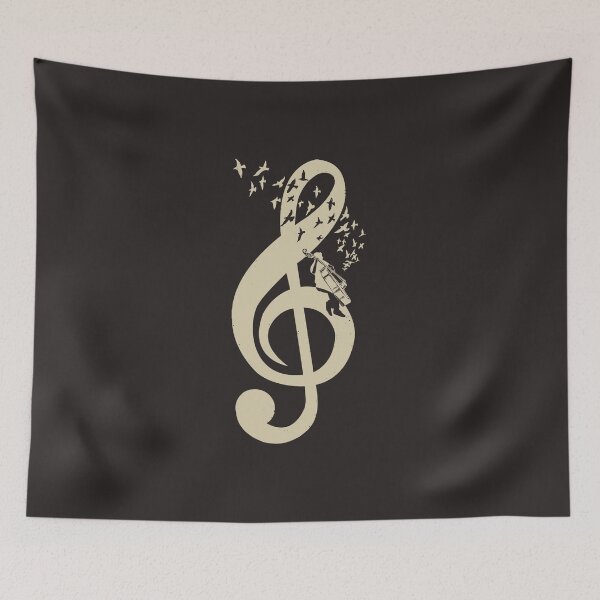 Item preview, Treble Clef -  Music Double Bass - Vintage designed and sold by barmalisiRTB.