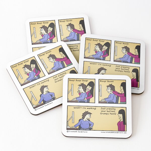 Item preview, Pressing buttons designed and sold by Cramped Conditions.