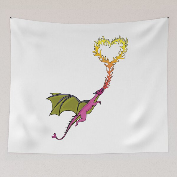 Item preview, Heart-Fire breathing dragon designed and sold by ThingsByNin.