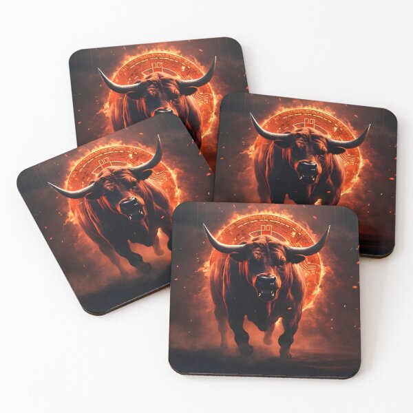 Item preview, The Bitcoin raging bull designed and sold by Cryptoquack.