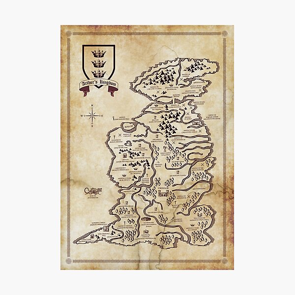 Item preview, Map of King Arthur's Britain designed and sold by moviemaniacs.