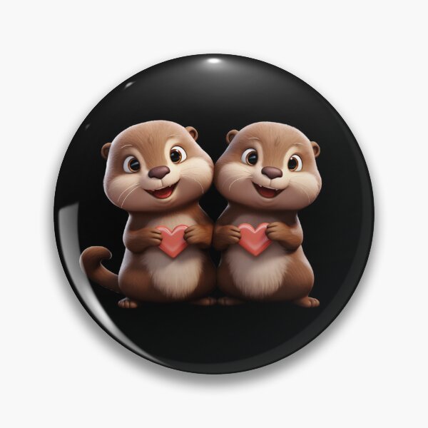 Item preview, Happy Otter - Whimsical Stickers & Playful T-shirts designed and sold by WhimsyVisions.