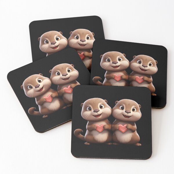 Item preview, Happy Otter - Whimsical Stickers & Playful T-shirts designed and sold by WhimsyVisions.