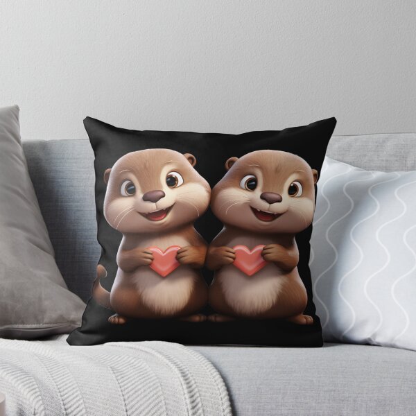 Item preview, Happy Otter - Whimsical Stickers & Playful T-shirts designed and sold by WhimsyVisions.