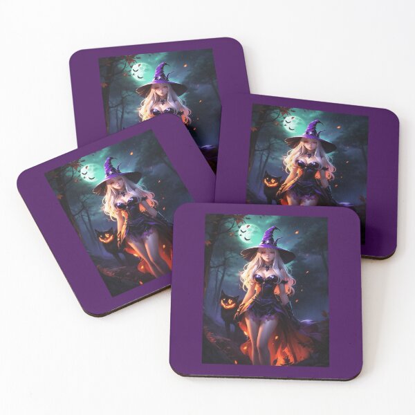 Item preview, Halloween witch with cat demon designed and sold by Exilyos-Arts.