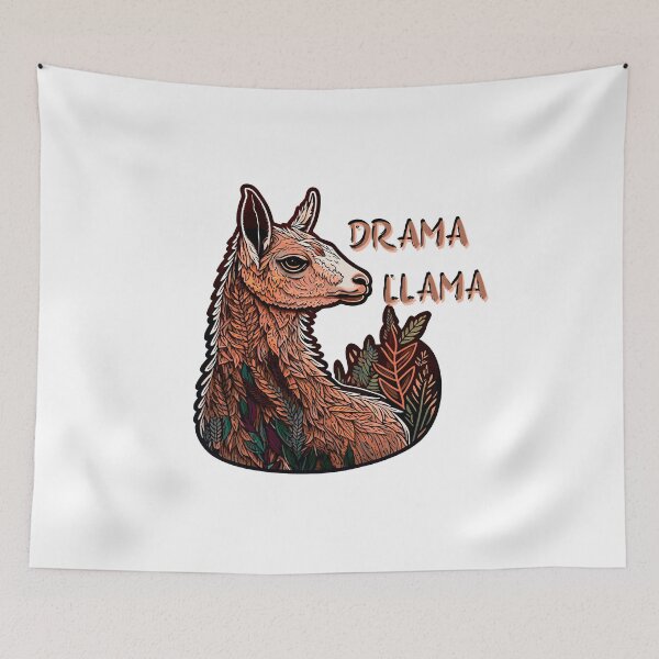Item preview, Cute llama, Dramatic llama. designed and sold by Anastasiia Yurevych.
