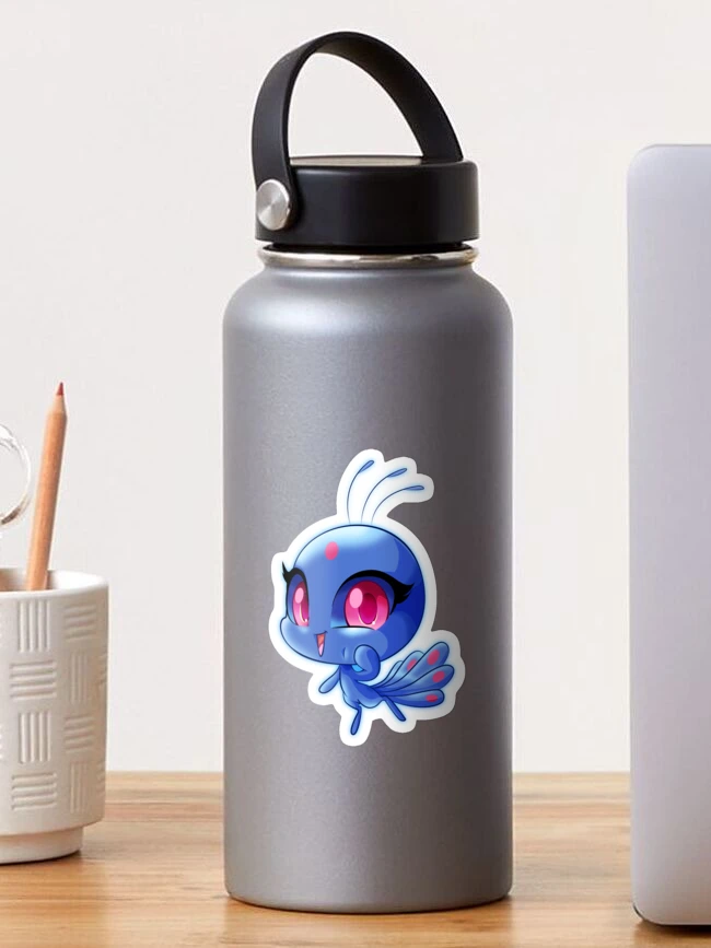 Blue Sticker Water Bottle – Purple Ladybug