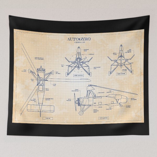 Item preview, Autogyro: Cierva C.30 (Old Blue Grid) designed and sold by BGALAXY.