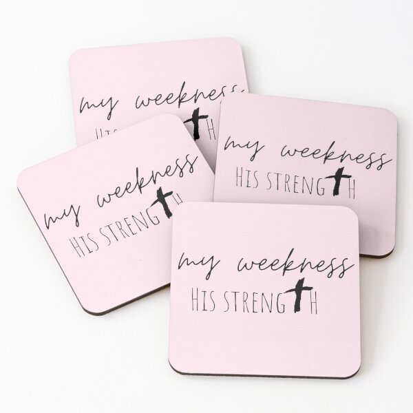 Item preview, My weakness His strength with cross black and white  designed and sold by Crazy-art-land.