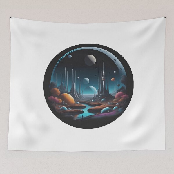 Item preview, Colored space colony  designed and sold by simaso.