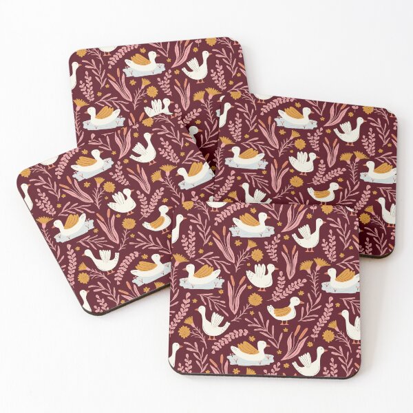 Item preview, Duck lake in maroon designed and sold by Illustrated by Nat.
