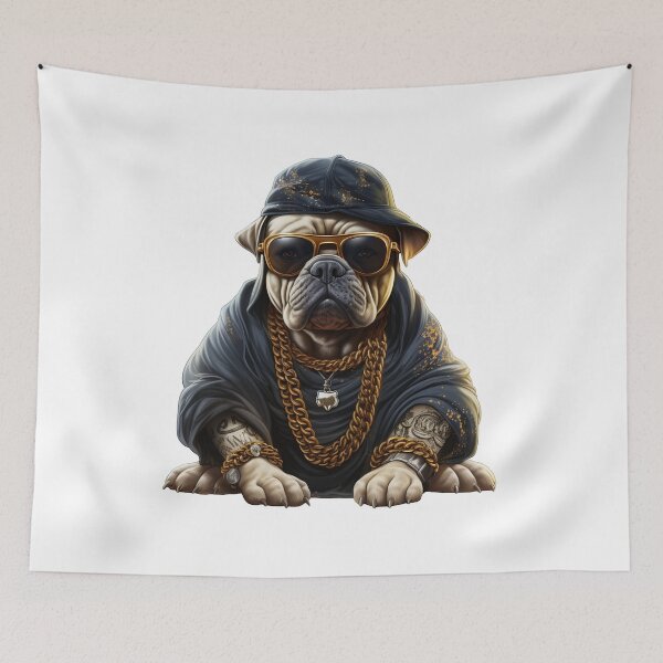 Item preview, Cool bulldog with tattoos designed and sold by Raskal-Print.