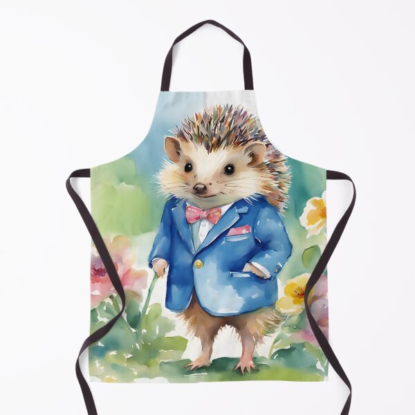 Item preview, Cute Hedgehog in a blue jacket watercolor illustration designed and sold by SophieClimaArt.