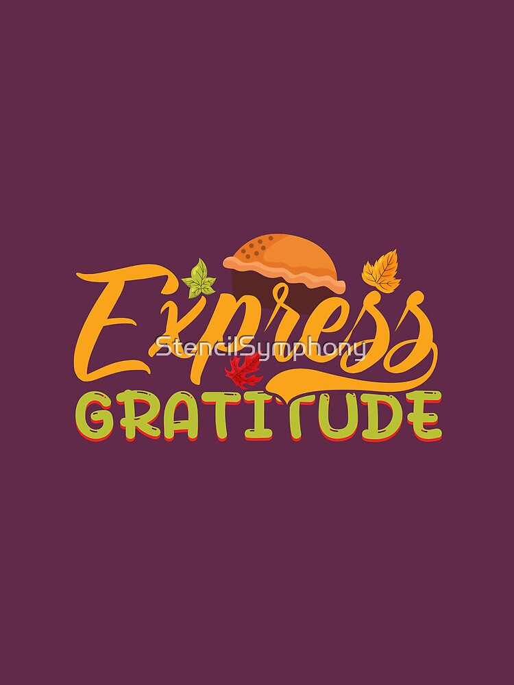Discover Express Gratitude – Vibrant and Groovy Thanksgiving, Pumpkin Pie, Design for Festive Celebrations Drawstring Bag