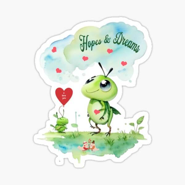 Item preview, Grasshopper "Hopes & Dreams" designed and sold by Wolfheartart.