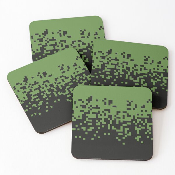 Item preview, Moss And Fern // Vintage Retro Nature Glitch 1980s Geometric Botanical Cluster Pattern 8bit Pixel Art designed and sold by mixedpixels.