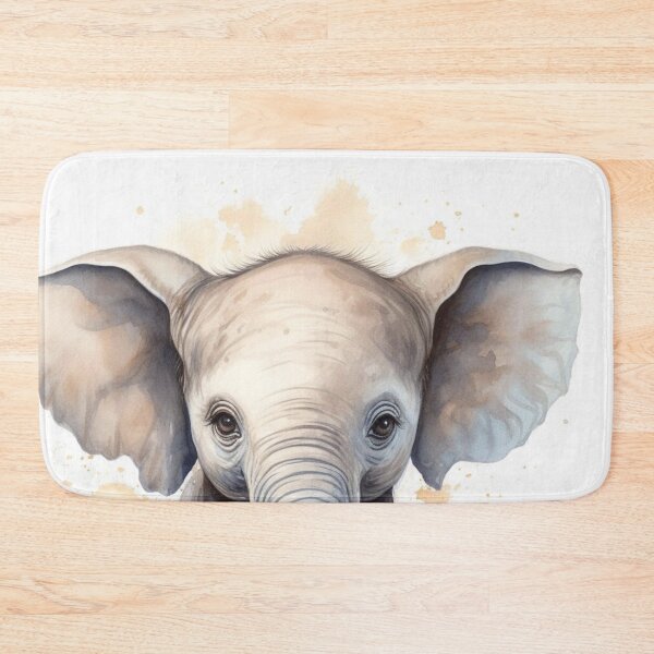Item preview, Adorable Painted Baby Elephant Art Print designed and sold by Michelle Moss.