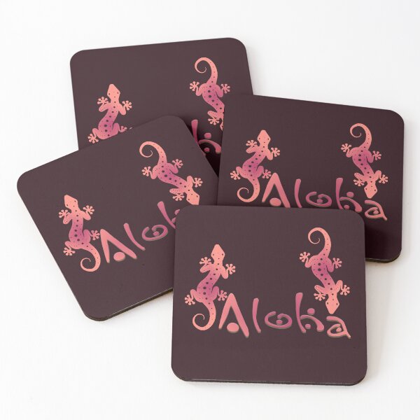 Item preview, Cute Hawaiian Aloha and Gecko Graphic designed and sold by J Marielle Designs.
