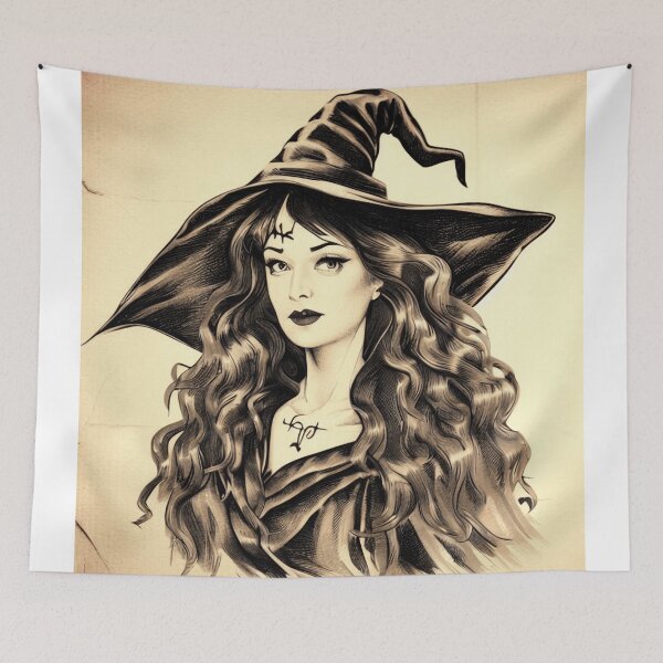 Item preview, Vintage inspired Halloween witch designed and sold by filigreedigital.