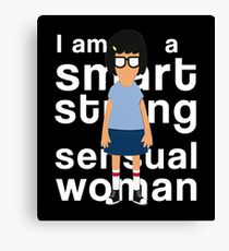 Tina - Black Canvas Print