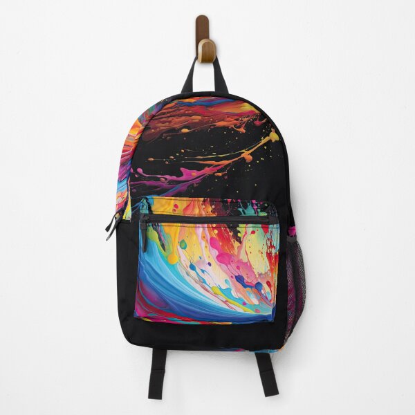 Item preview, Colourful swoosh of paint on black designed and sold by SpectrumConnect Designs.