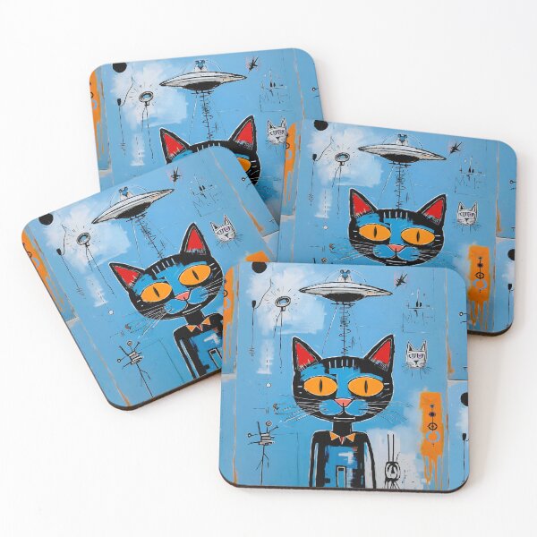 Item preview, Cat and Alien Mouse designed and sold by OSOsUFOs.