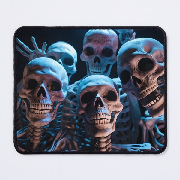 Item preview, Bunch of skeleton friends making a selfie designed and sold by AI-Only Creations.