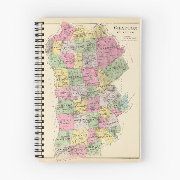 Item preview, Vintage Map of Grafton County NH (1892) designed and sold by BravuraMedia.