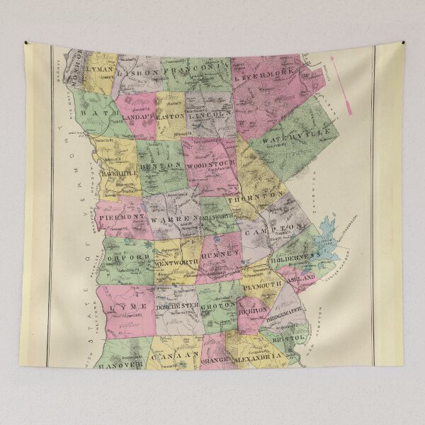 Item preview, Vintage Map of Grafton County NH (1892) designed and sold by BravuraMedia.