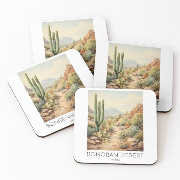Item preview, A Vintage Travel Illustration of Sonoran Desert - Arizona - US  designed and sold by GoodOldVintage.