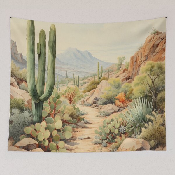 Item preview, A Vintage Travel Illustration of Sonoran Desert - Arizona - US  designed and sold by GoodOldVintage.