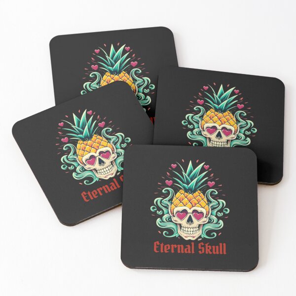 Item preview, Skeleton Pineapple: Haunting Halloween Delight designed and sold by StickerStudio27.