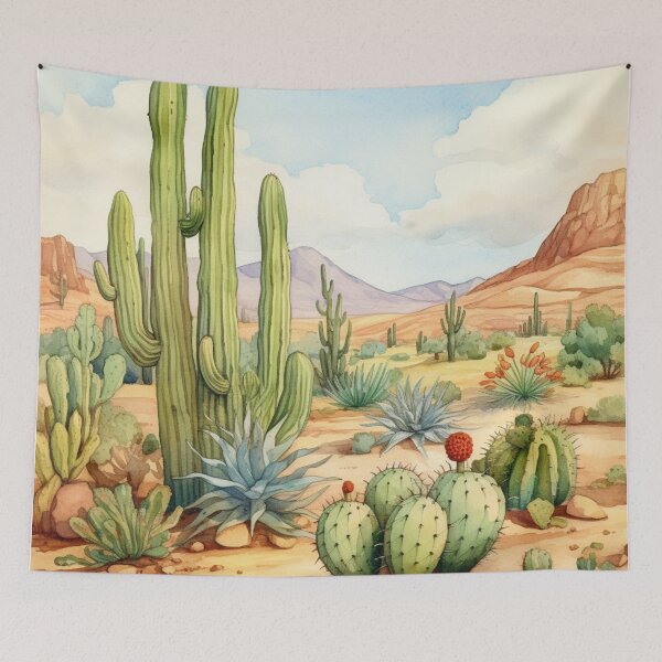 Item preview, A Vintage Travel Illustration of Sonoran Desert - Arizona - US  designed and sold by GoodOldVintage.